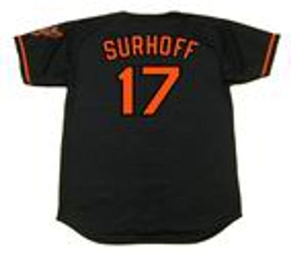 Baltimore Orioles Bj Surhoff MLB jersey front view