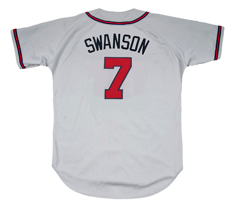 Atlanta Braves Dansby Swanson MLB jersey front view