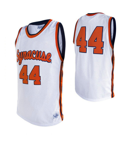 Syracuse Alumni White Syracuse Alumni White Jersey #44 Orange stitched throwback college basketball jersey