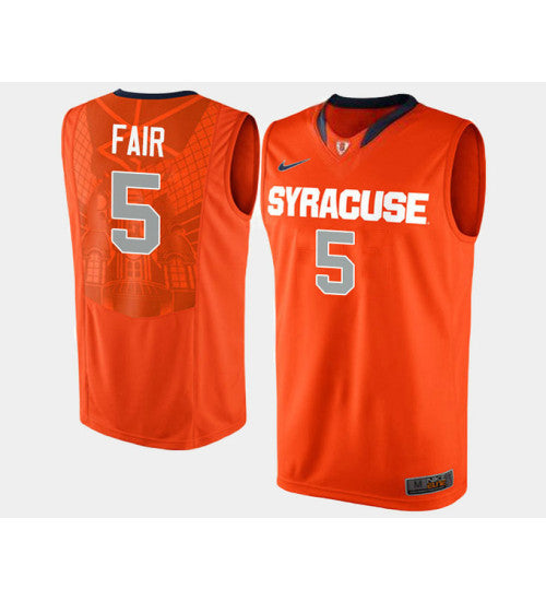 Syracuse Orange 5 Cj Fair Orange Road College Basketball Jersey | Stitched Jersey RTJS 7079