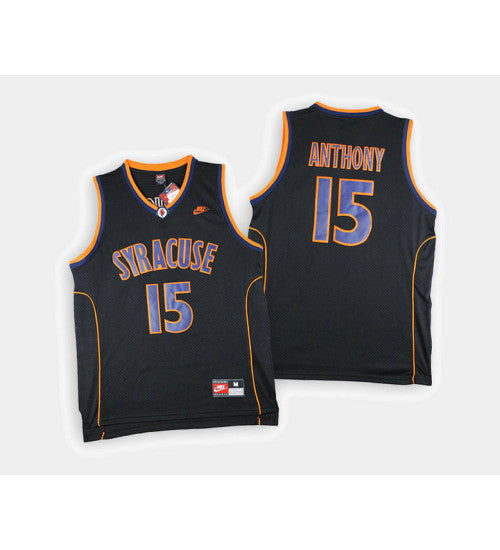 Syracuse Orange 15 Carmelo Anthony Black Alternate College Basketball Jersey | Stitched Jersey RTJS 7115