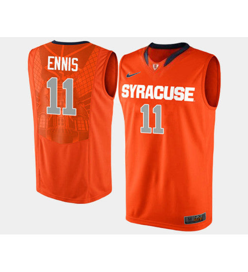 Ennis Road Syracuse Tyler #11 Orange stitched throwback college basketball jersey