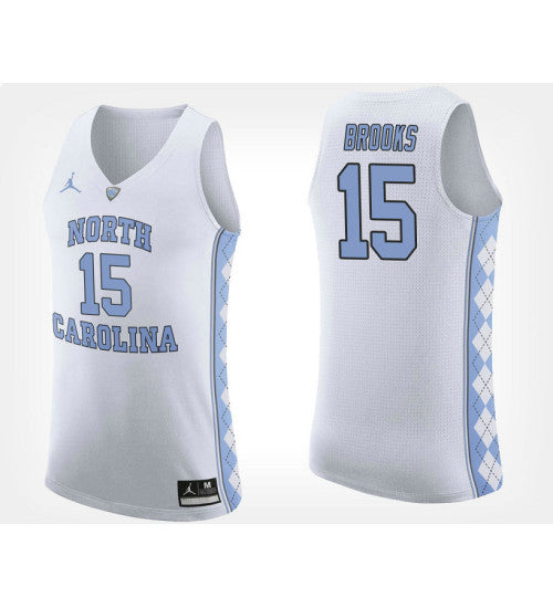 North Carolina Tar Heels #15 Garrison Brooks White Road College Basketball Jersey stitched college jersey