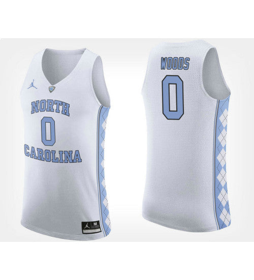North Carolina Tar Heels #0 Seventh Woods White Road College Basketball Jersey stitched college jersey