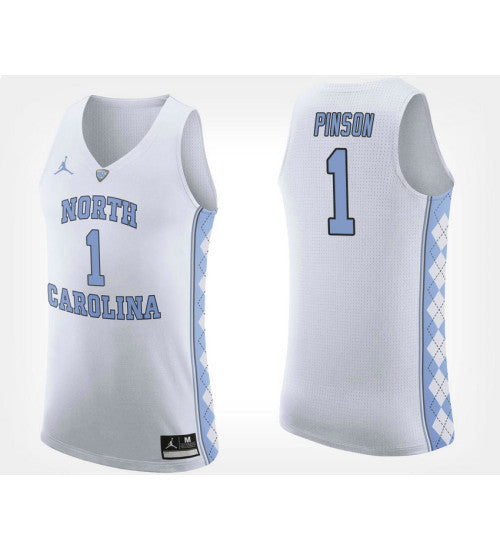 North Carolina Tar Heels 1 Theo Pinson White Road College Basketball Jersey | Stitched Jersey RTJS 8147
