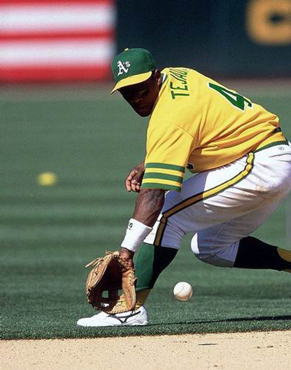 Oakland Athletics Miguel Tejada MLB jersey front view