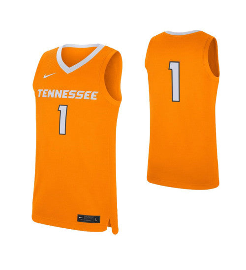 Tennessee Volunteers 1 College Basketball Jersey Tennessee Orange | Stitched Jersey RTJS 7011