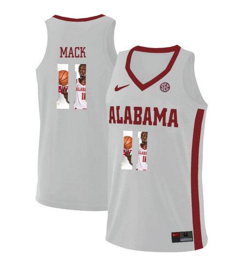 Alabama Crimson Tide 11 Tevin Mack College Basketball Jersey White 13 stitched basketball jersey for game day fanwear