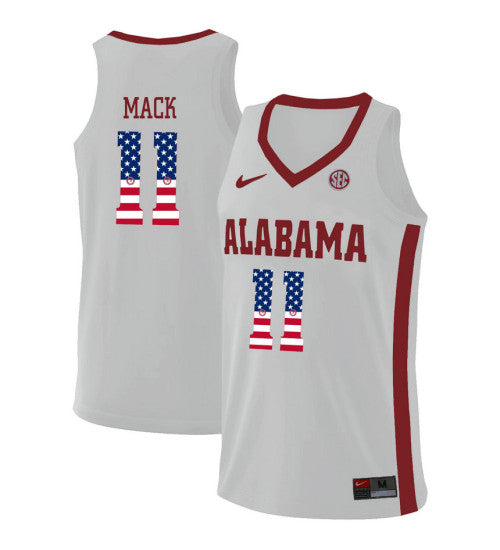 Alabama Crimson Tide 11 Tevin Mack College Basketball Jersey White 14 stitched basketball jersey for game day fanwear