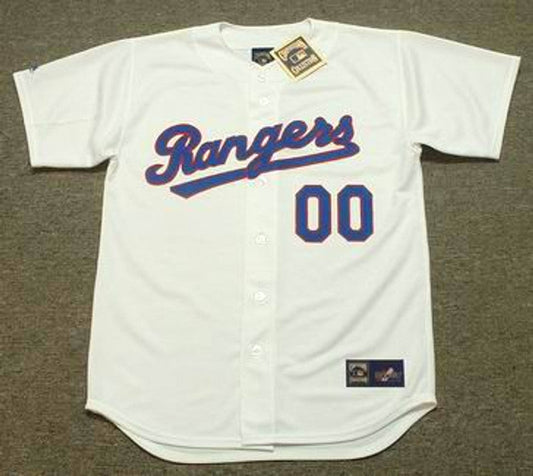 Texas Rangers 1990s Cooperstown Name Number MLB jersey front view