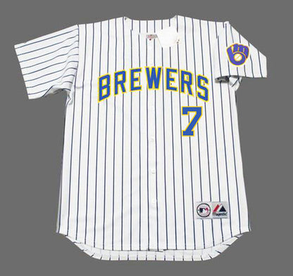 Milwaukee Brewers Eric Thames MLB jersey front view