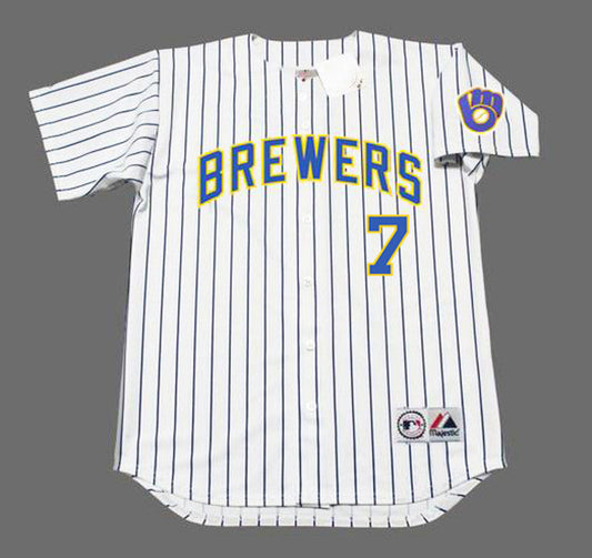 ET MB Milwaukee Alternate Home Baseball Stitched Jersey, Vintage Baseball Jersey, Retro Sewn Jersey