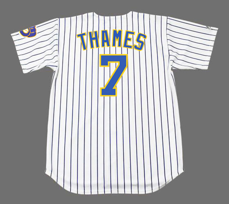 Milwaukee Brewers Eric Thames MLB jersey front view