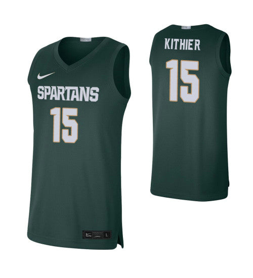 Michigan State Spartans 15 Thomas Kithier Alumni Limited College Basketball Jersey Green | Stitched Jersey RTJS 8707