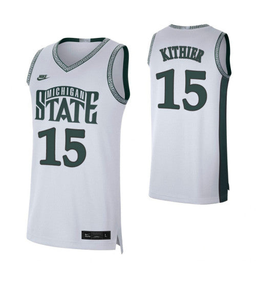 Michigan State Spartans #15 Thomas Kithier Retro Limited College Basketball Jersey White stitched college jersey