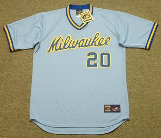 GT MB Milwaukee 1982 Cooperstown Throwback Away Stitched Jersey, Vintage Baseball Jersey, Retro Sewn Jersey