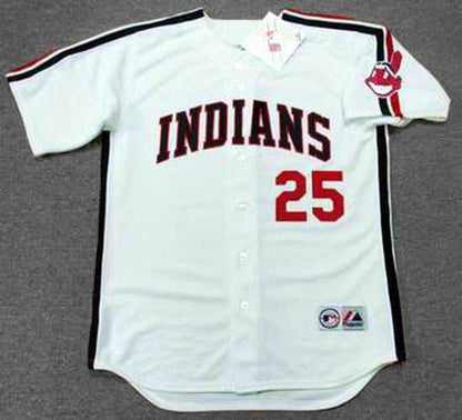 Cleveland Indians Jim Thome MLB jersey front view
