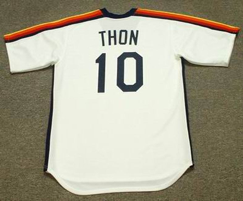 Houston Astros Dickie Thon Cooperstown MLB jersey front view