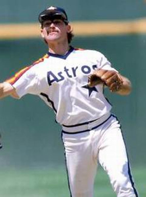 Houston Astros Dickie Thon Cooperstown MLB jersey front view