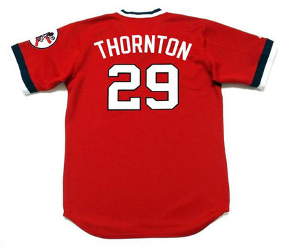 Cleveland Indians Andre Thornton Cooperstown MLB jersey front view