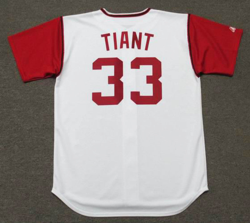 Cleveland Indians Luis Tiant Cooperstown MLB jersey front view