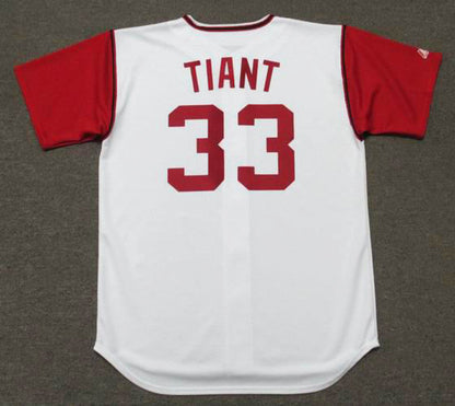 Cleveland Indians Luis Tiant Cooperstown MLB jersey front view