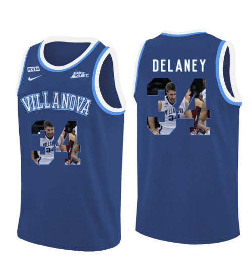 Villanova Wildcats 34 Tim Delaney College Basketball Jersey Blue 5451 | Stitched Jersey RTJS 6297