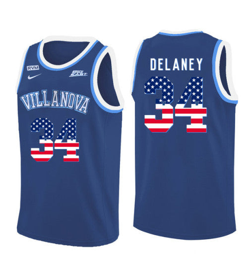 Villanova Wildcats 34 Tim Delaney College Basketball Jersey Blue 5452 | Stitched Jersey RTJS 6296