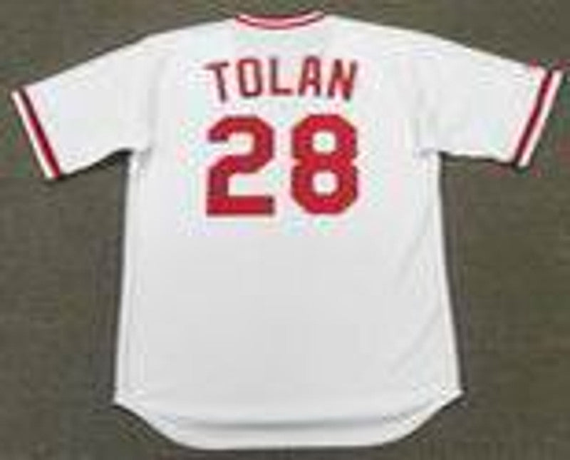 Cincinnati Reds Bobby Tolan Cooperstown MLB jersey front view