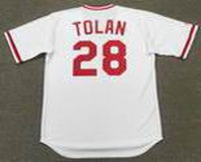 Cincinnati Reds Bobby Tolan Cooperstown MLB jersey front view