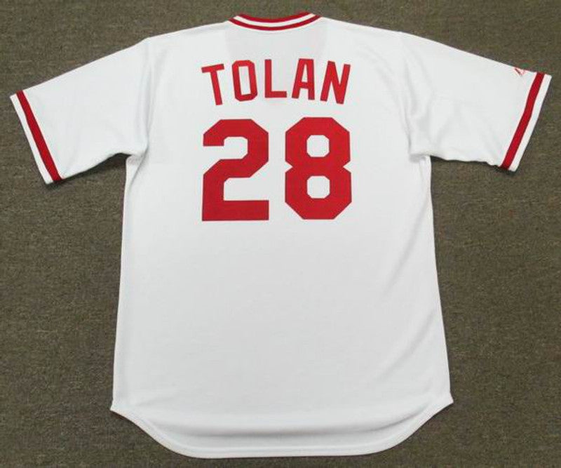 Cincinnati Reds Bobby Tolan Cooperstown MLB jersey front view
