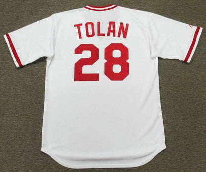 Cincinnati Reds Bobby Tolan Cooperstown MLB jersey front view