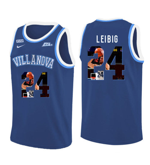 Villanova Wildcats 24 Tom Leibig College Basketball Jersey Blue 5438 | Stitched Jersey RTJS 6310
