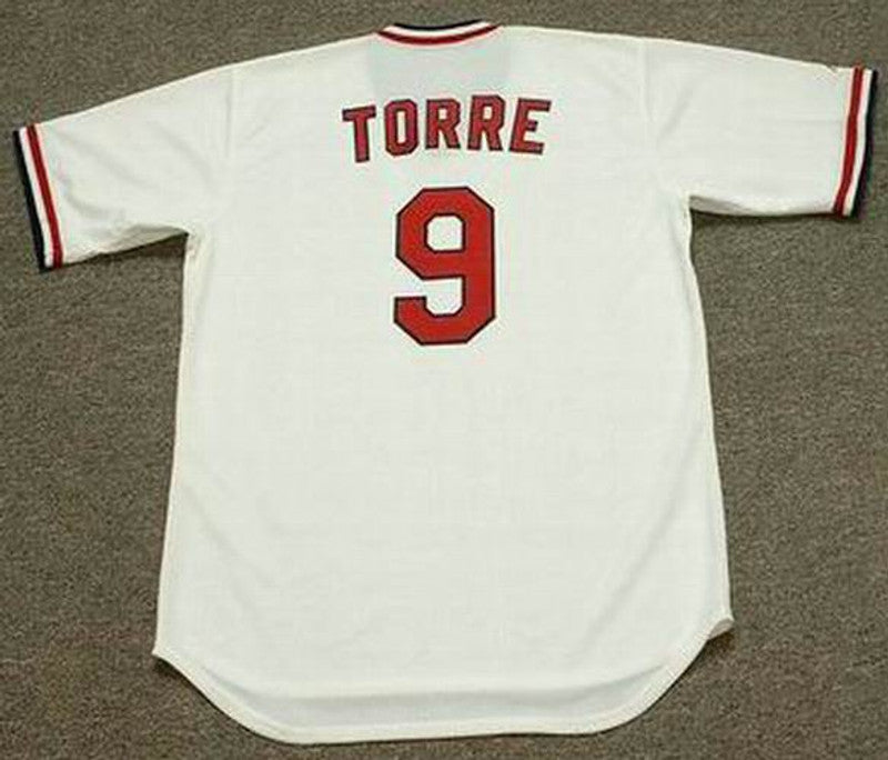 Joe Torre St Louis Cardinals 1974 Cooperstown Home Baseball Stitched Jersey jersey front view