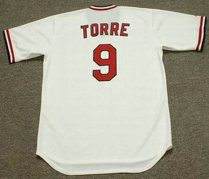 Joe Torre St Louis Cardinals 1974 Cooperstown Home Baseball Stitched Jersey jersey front view