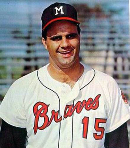 Joe Torre Milwaukee Braves 1960S Cooperstown Throwback Baseball Jersey jersey front view