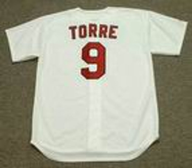 Joe Torre St Louis Cardinals 1969 Cooperstown Throwback Home Baseball Stitched Jersey jersey front view