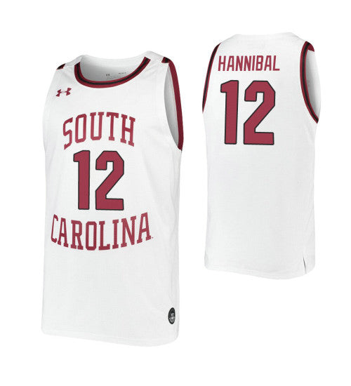 South Carolina Gamecocks 12 Trae Hannibal White College Basketball Jersey | Stitched Jersey RTJS 7221