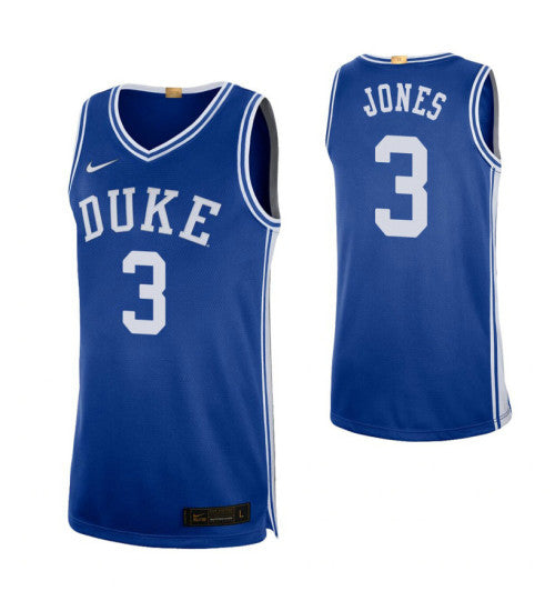 Duke Blue Devils 3 Tre Jones Limited College Basketball Jersey Royal | Stitched Jersey RTJS 4651