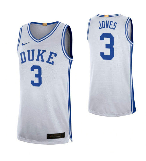 Duke Blue Devils 3 Tre Jones White College Basketball Jersey 7013 | Stitched Jersey RTJS 4735