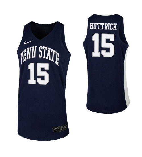 Penn State Nittany Lions #15 Trent Buttrick Navy College Basketball Jersey stitched college jersey