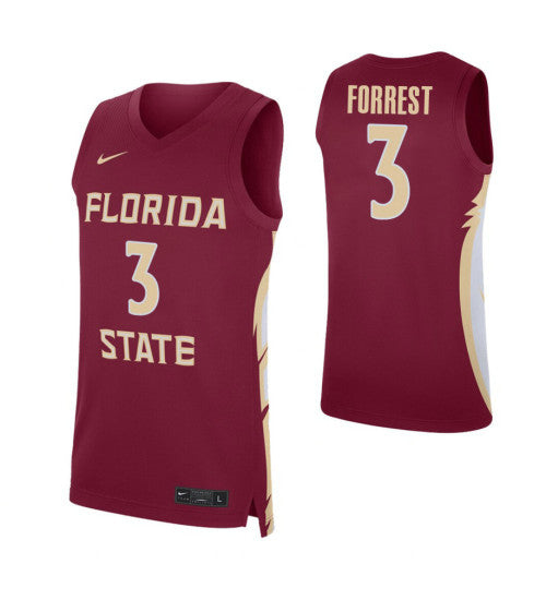 Florida State Seminoles Trent Forrest College Basketball Jersey Garnet stitched retro jersey