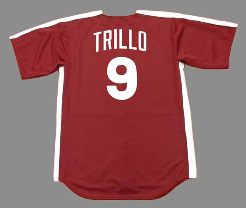 Philadelphia Phillies Manny Trillo Cooperstown MLB jersey front view