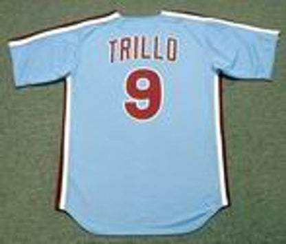Philadelphia Phillies Manny Trillo Cooperstown MLB jersey front view