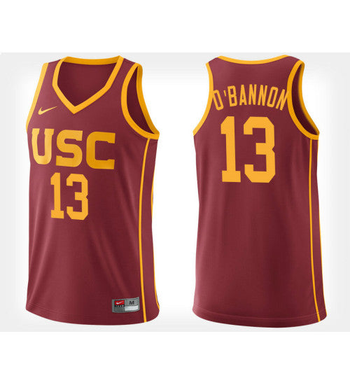 USC Trojans Charles Obannon Jr Home #13 stitched throwback college basketball jersey