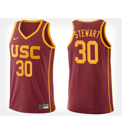 Usc Trojans 30 Elijah Stewart Cardinal Home College Basketball Jersey | Stitched Jersey RTJS 6505