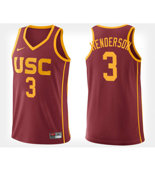 USC Trojans Harrison Henderson Home #3 stitched throwback college basketball jersey