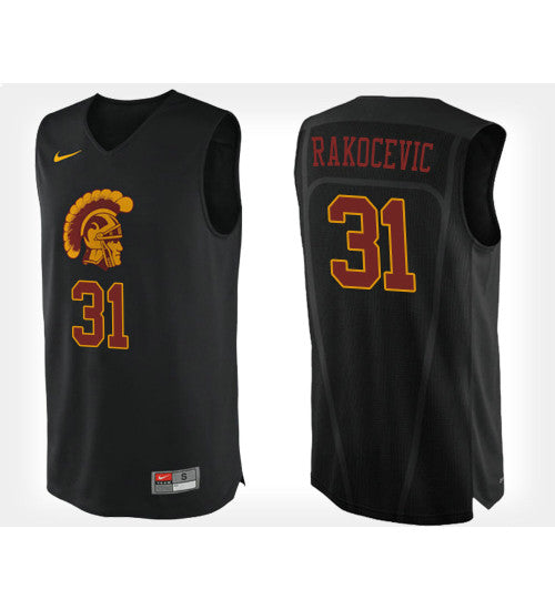 USC Trojans Nick Rakocevic Alternate #31 Black stitched throwback college basketball jersey