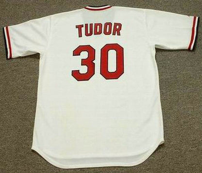 John Tudor St Louis Cardinals 1985 Cooperstown Home Baseball Stitched Jersey jersey front view