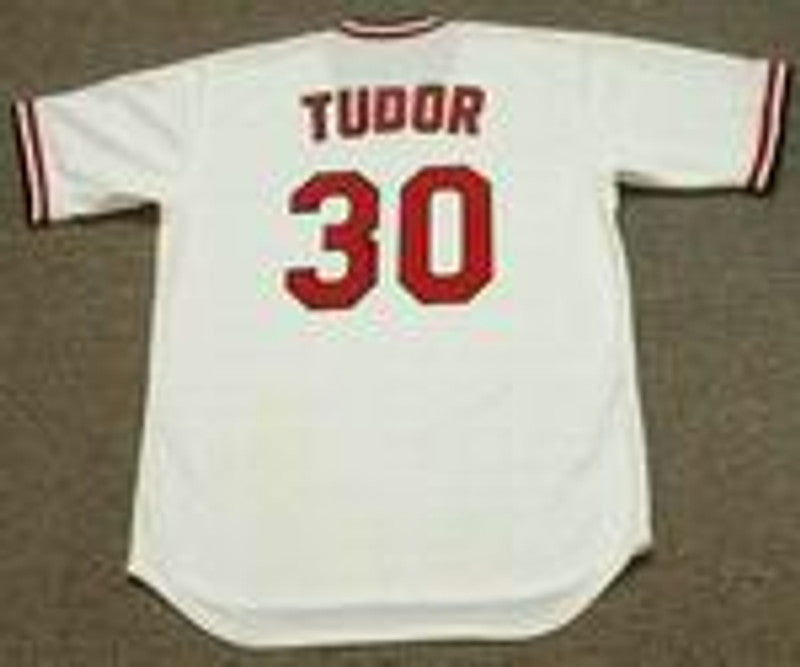 John Tudor St Louis Cardinals 1985 Cooperstown Home Baseball Stitched Jersey jersey front view